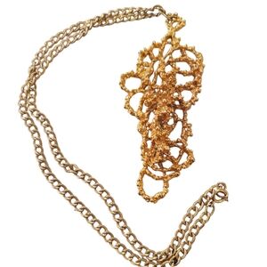 Vintage Sascha Brastoff Rare Large Brutalist Necklace